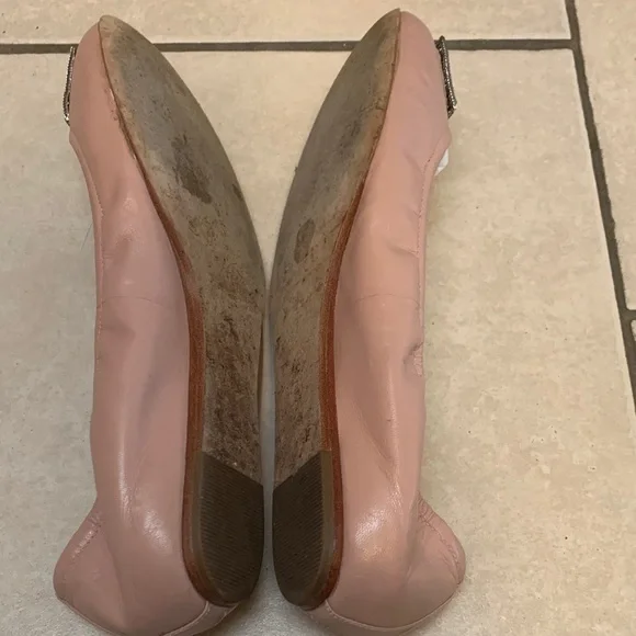 Ivanka Trump Blush Pink Crystal-Embellished Ballet Flats - Picture 4 of 4